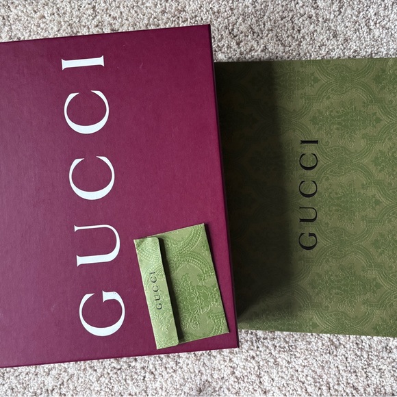 NWT Authentic Gucci Embossed Black Leather GG Mini Crossbody Purse - Picture 8 of 11